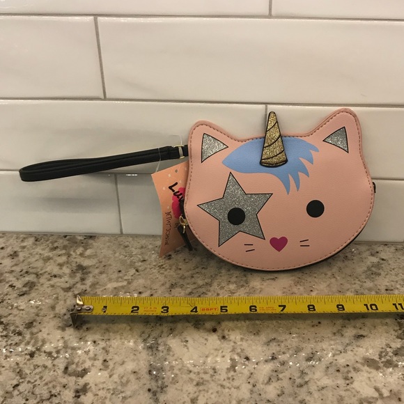 BETSEY JOHNSON Unicorn Kitty Cat Wristlet Purse - Picture 5 of 5